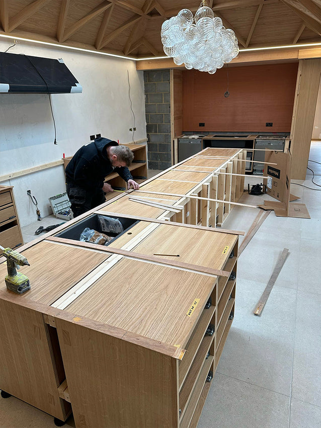 Maidstone - templating by Woody's Concrete Company of the 5m island