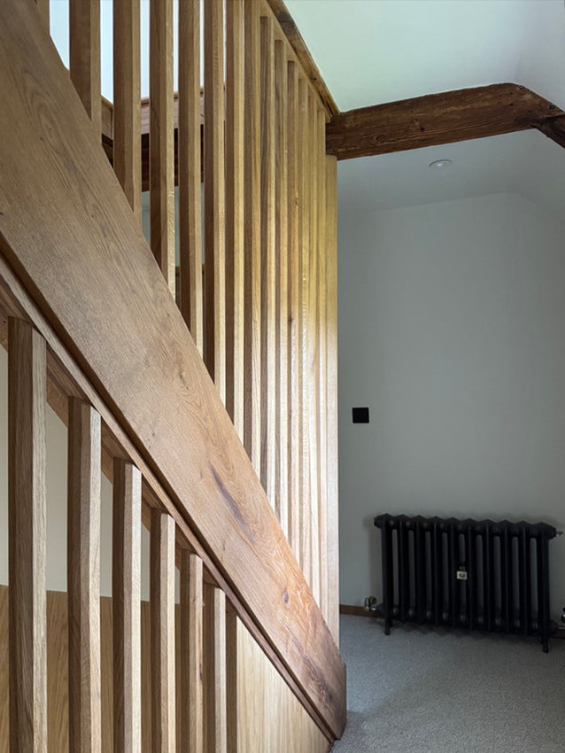 Maidstone - beautiful staircase with sculpted solid oak spindles